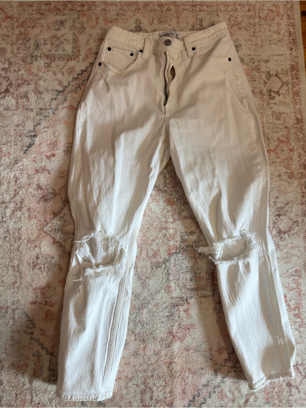 Set of 2 Abercrombie White Distressed Jeans